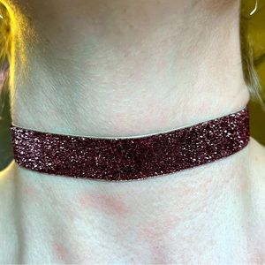 Glitter pink choker